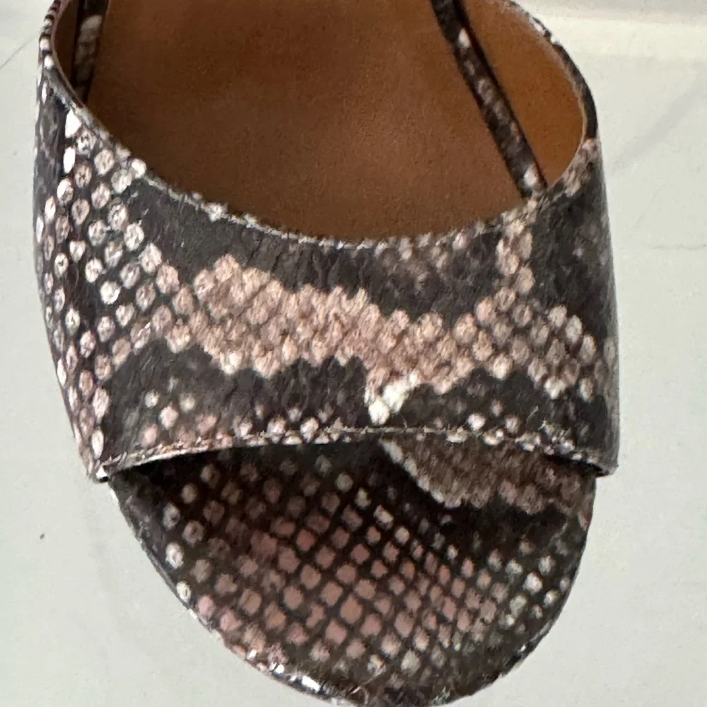 Kurt Geiger London Archer Snake-Embossed Wedge Platform Sandals